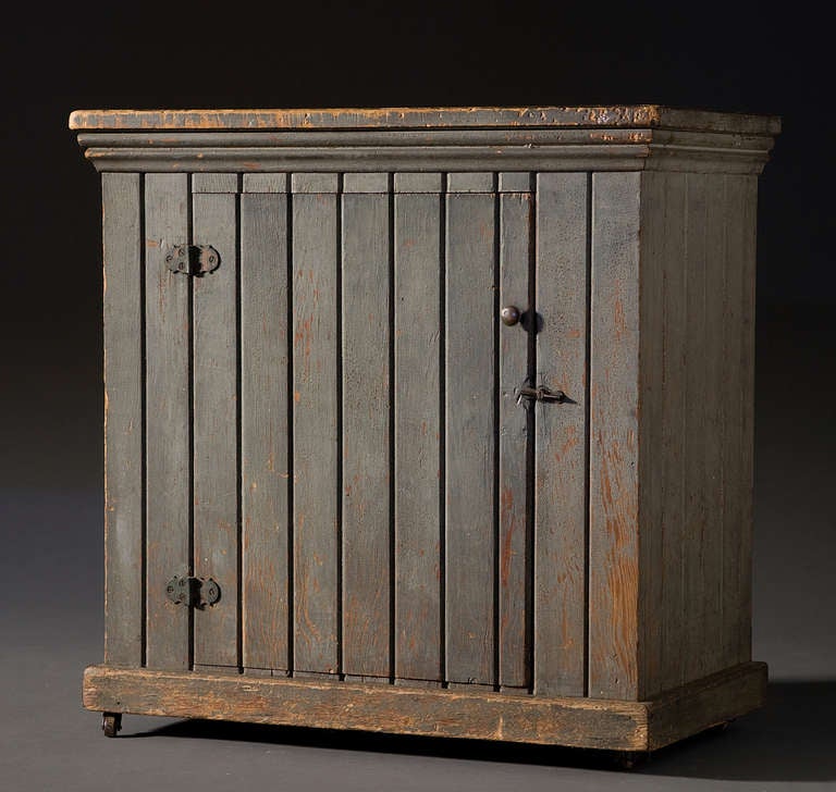 American Original Blue Cupboard on Casters