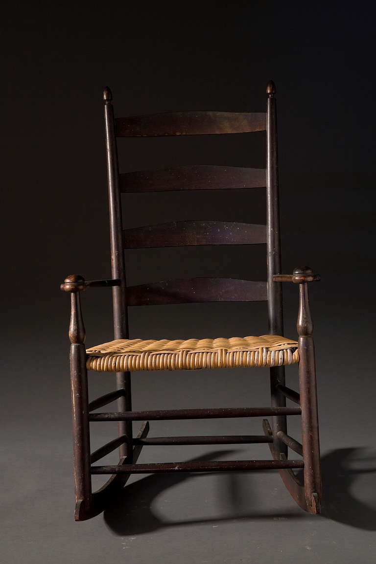 Ladder Back Shaker Rocking Chair at 1stDibs