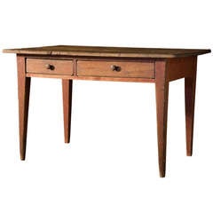 Antique Two Drawer Farm Table