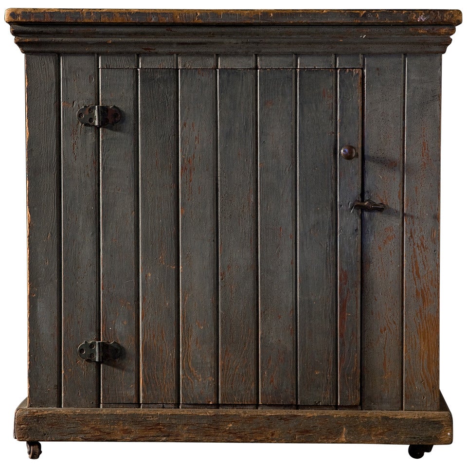 Original Blue Cupboard on Casters