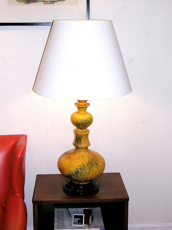 Pair of Morrocan Style Pottery Lamps