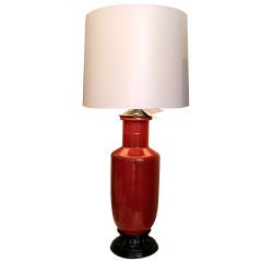 Chinese Red Pottery Lamp
