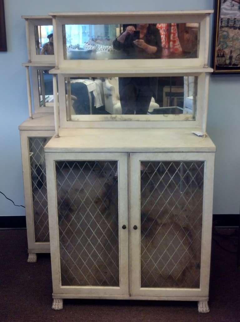 Pair of Neoclassical Bookcase Commodes