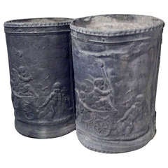 English 18th Century Lead Urns