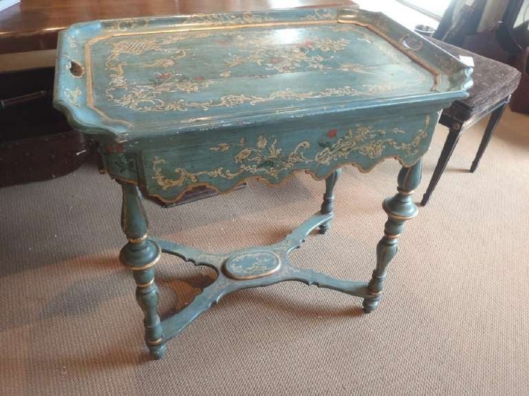 18thC Italian Painted Tray Table