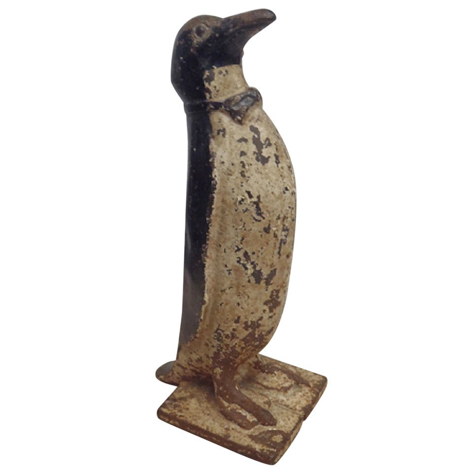 Cast Iron Penguin Door Stop