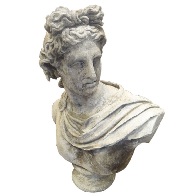Faux Bust Of Apollo Belvedere For Sale