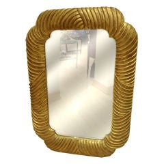 Italian Art-Deco Gilt Wood Mirror
