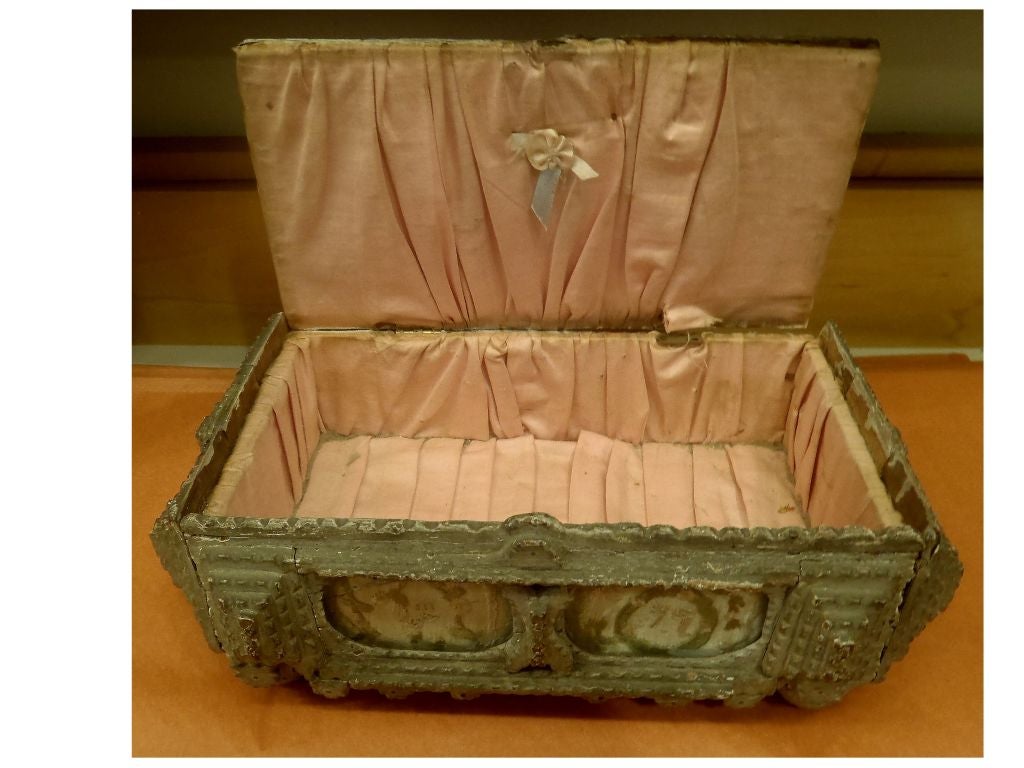 American Tramp Art Sewing Box For Sale