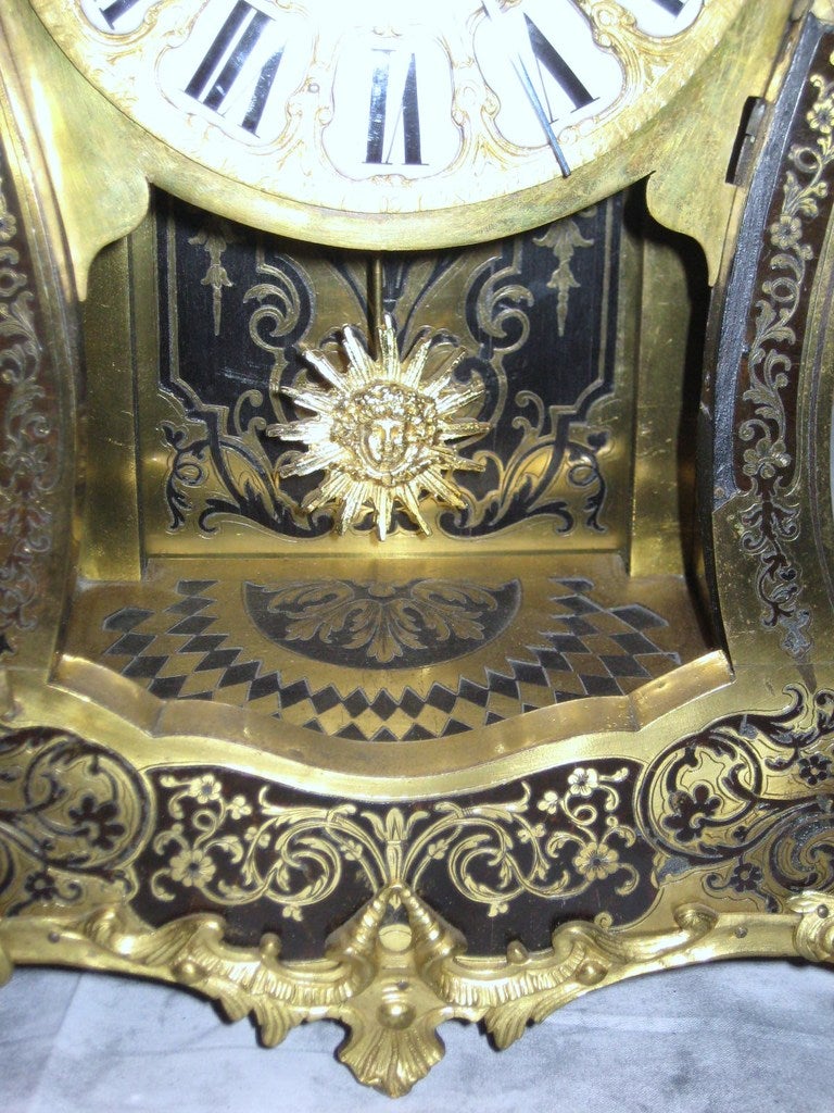 19th Century 19th c. Louis XV style mantle clock by Francois Lesage, Paris 1850-1870
