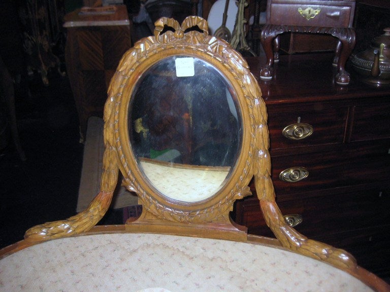French Louis XV Style Carved Walnut Vanity, Reduced For Sale
