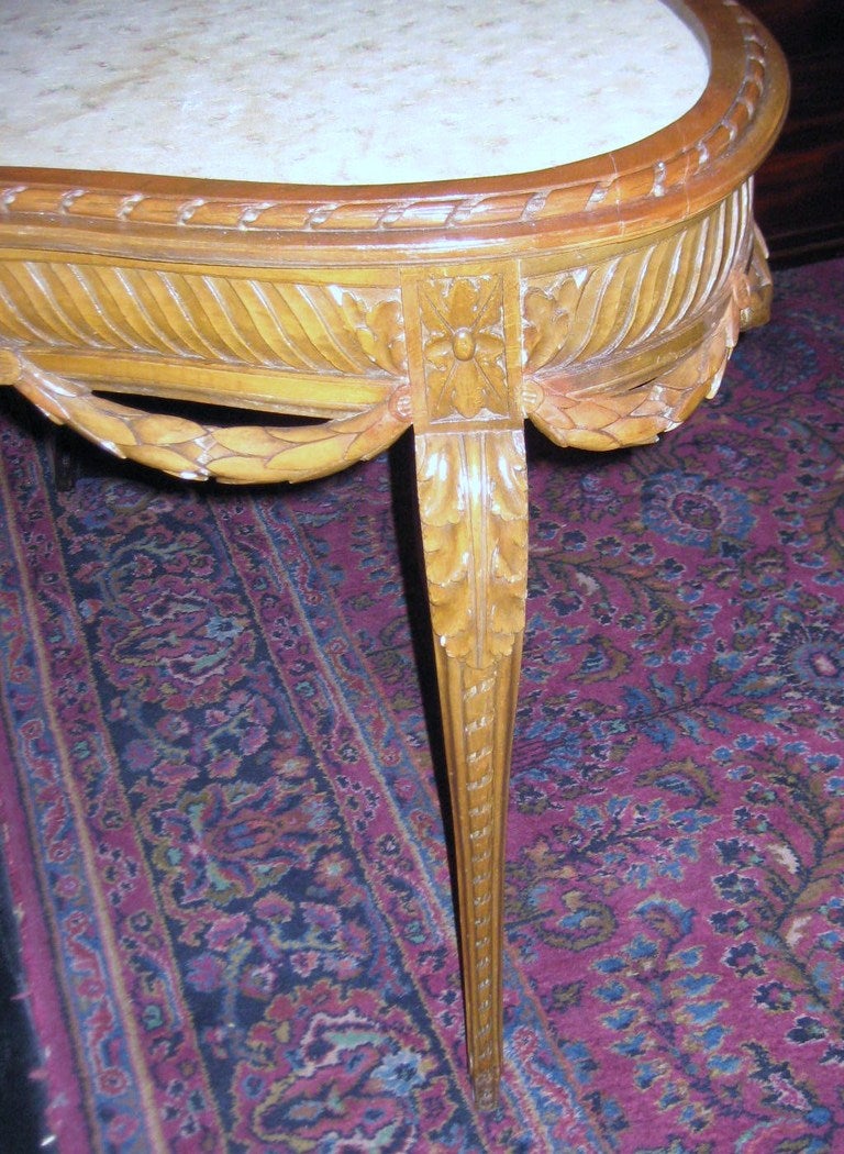 20th Century Louis XV Style Carved Walnut Vanity, Reduced For Sale