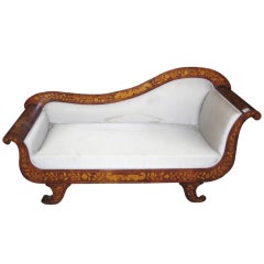 Dutch Marquetry Inlaid Fainting Couch, circa 1900 (K71)