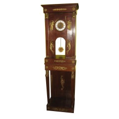 19th Century French Empire Mahogany And Ormolu Mounted Clock On Stand