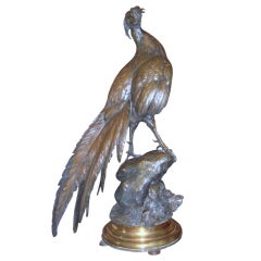 Bronze Figure of a Pheasant by Ferdinand Pautrot (A1580)