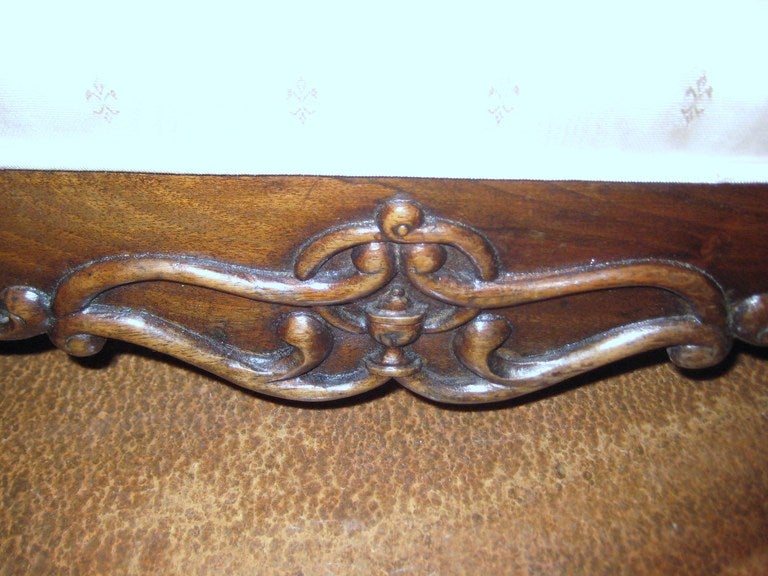 Renaissance Revival Pair of 19th Century Continental Carved Walnut Foot Stools