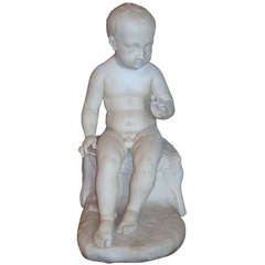 19th Century Italian Marble Sculpture of a Child