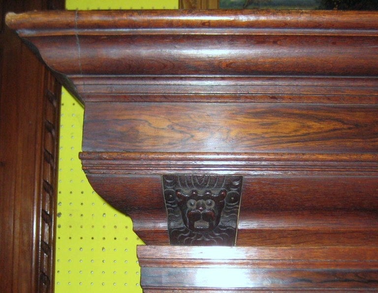 Dutch Carved Oak and Parcel-Eboninzed Cushion Cabinet (N43) 3