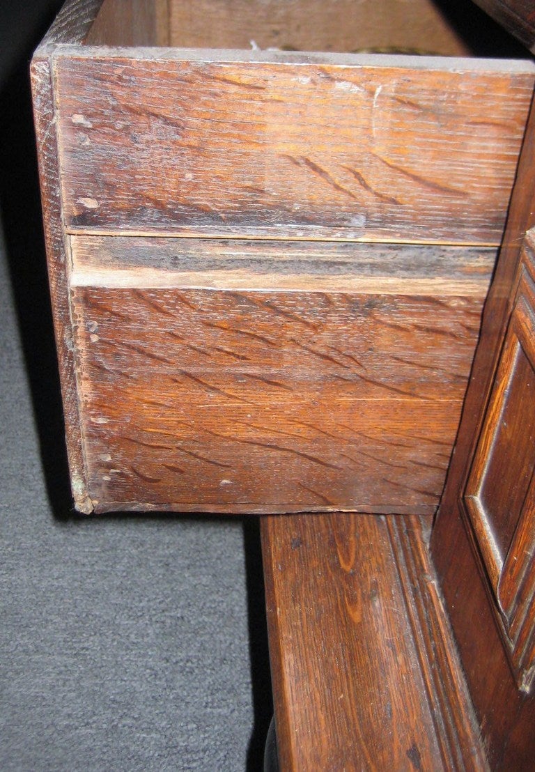 Dutch Carved Oak and Parcel-Eboninzed Cushion Cabinet (N43) 5
