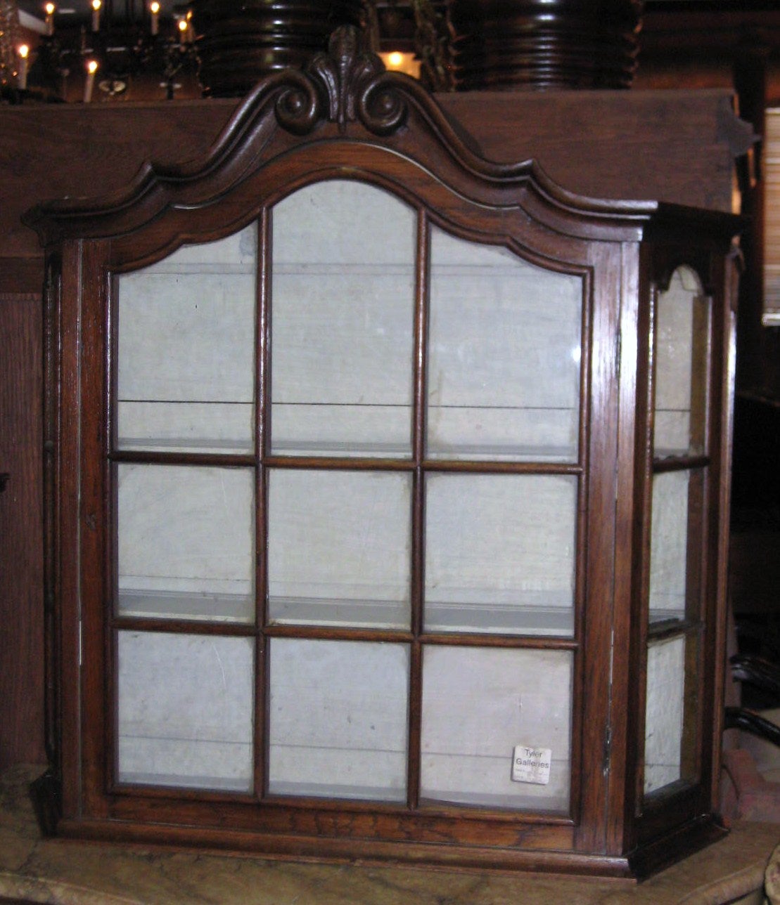 19th Century Dutch Carved Oak Hanging Cabinet For Sale