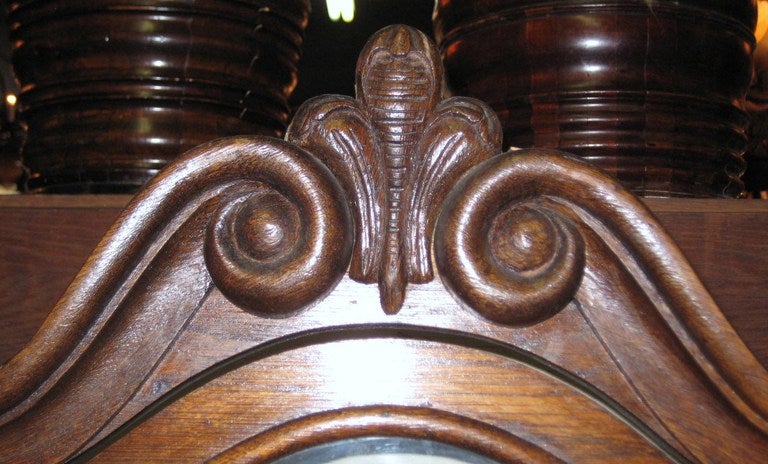 Rococo 19th Century Dutch Carved Oak Hanging Cabinet For Sale