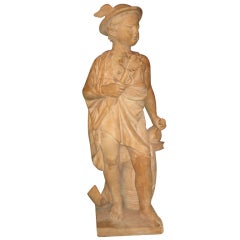 Terracotta figure of young Hermes / Mercury