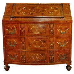 18th c. Northern Italian Marquetry Inlaid Desk