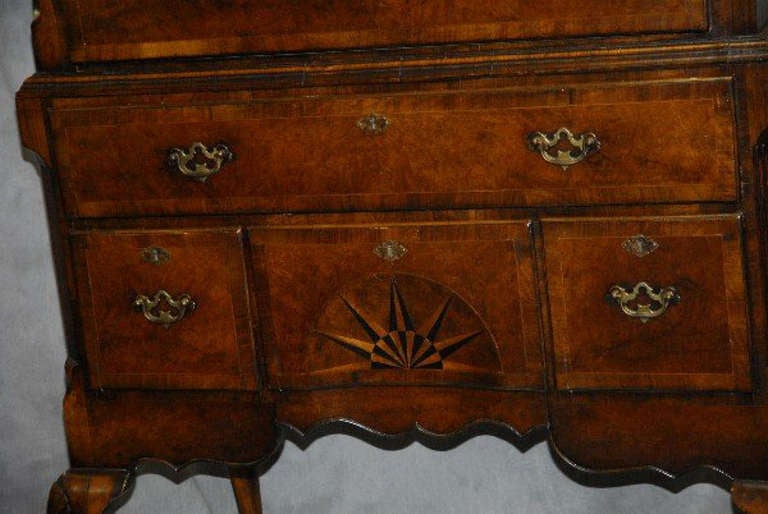 19th Century Chippendale Walnut Double Bonnet-Top, Two-Part Highboy 1
