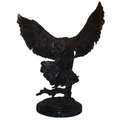 Jules Moigniez, French 1835-1894 Bronze Owl