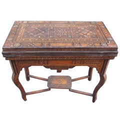 Antique (EG20) Moroccan Inlaid Games Table.