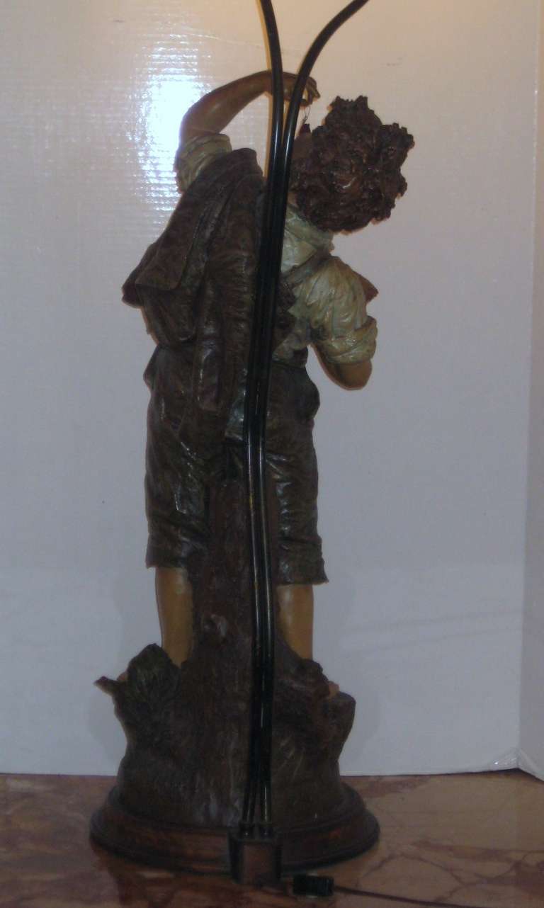 19th Century Terracotta Figure of a Boy Eating Grapes For Sale 2