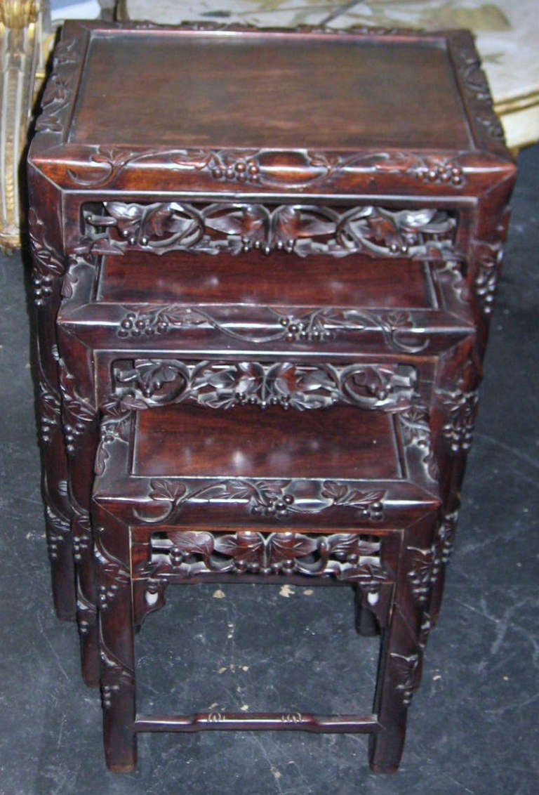 Three 19th Century Chinese Nest of Tables