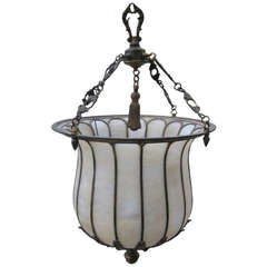 Regency Bronze and 16 Panel Glass Lantern