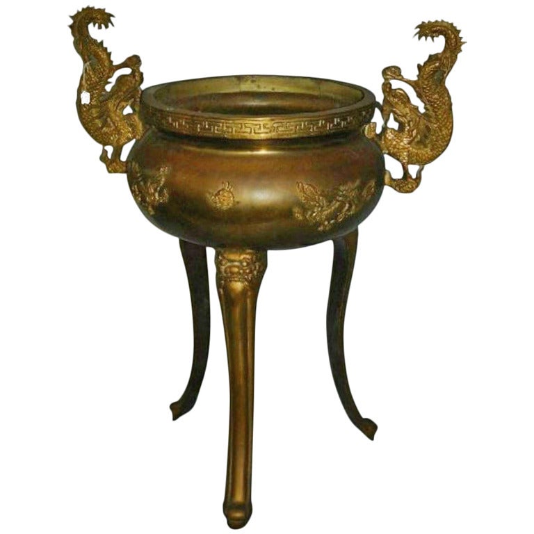 Japanese Bronze Dragon Planter at 1stDibs