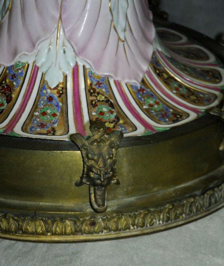 19th c. Monumental French Porcelain Jardiniere 2
