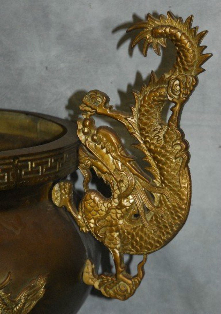 Japanese Bronze Dragon Planter at 1stDibs
