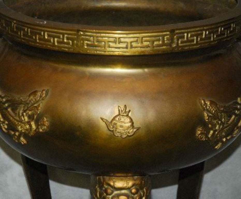 Japanese Bronze Dragon Planter at 1stDibs