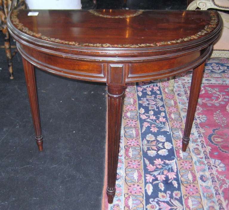 Regency Mahogany and Painted Top Game Table