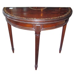 Regency Mahogany and Painted Top Game Table 