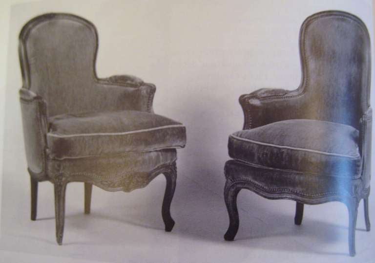 Pair of 18th Century Louis XV Carved Beechwood Bergeres For Sale 4