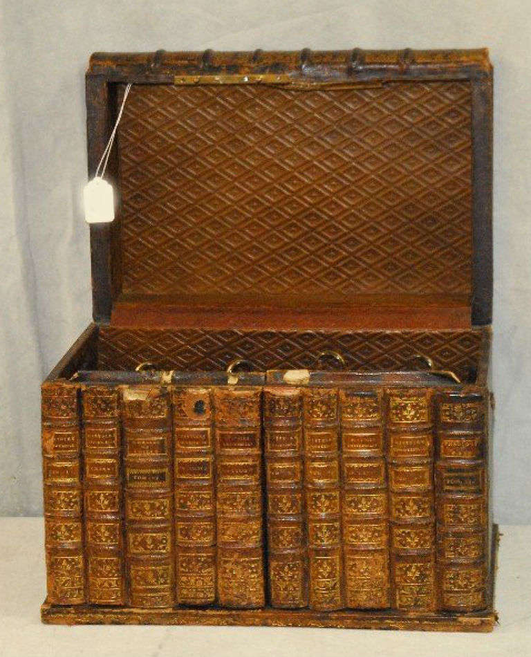 Belle Époque 19th Century French Book Form Tantalus