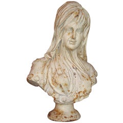 19th Century Cast Iron Sculpture of The Veiled Lady