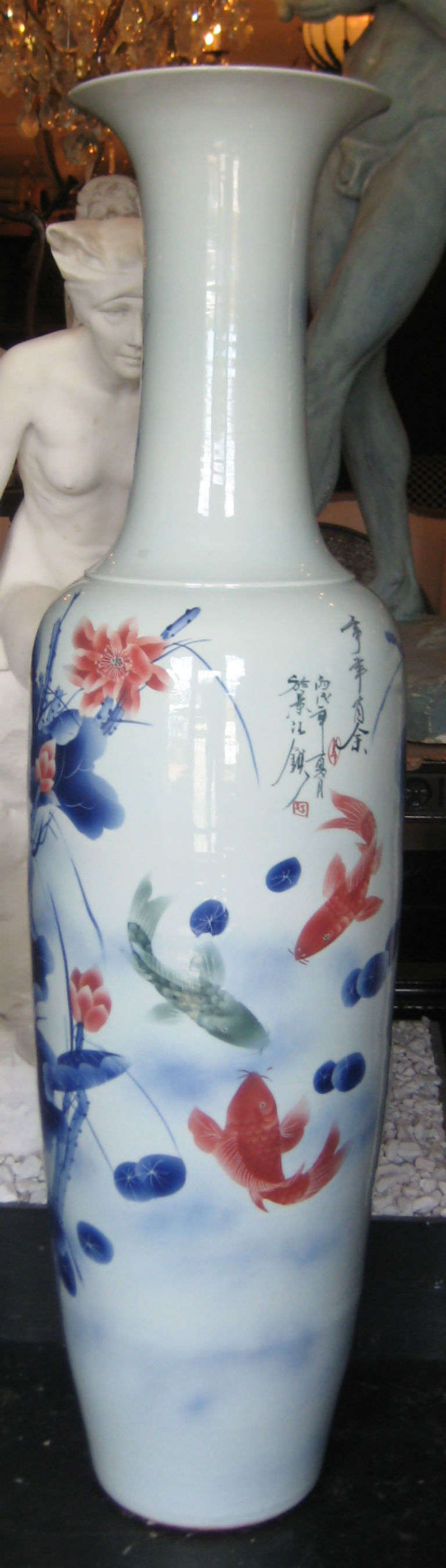Other Large Chinese Export Porcelain Palace Vase (Front and Back View)