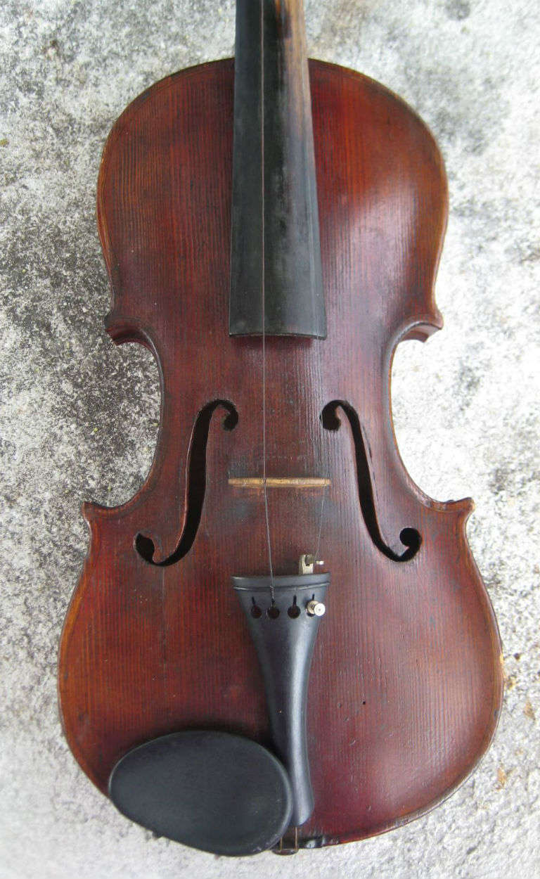 German Antique Figured Maple Violin Unlabeled