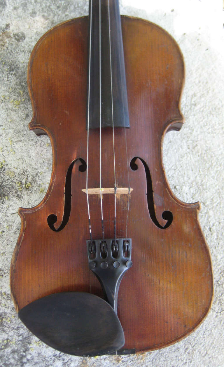 Baroque Antique Figured Maple Violin labeled Joseph Guarnerius