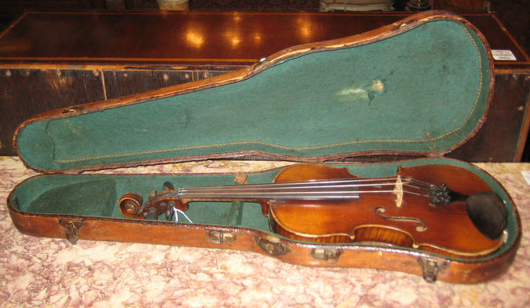 Antique Figured Maple Violin labeled Joseph Guarnerius 1