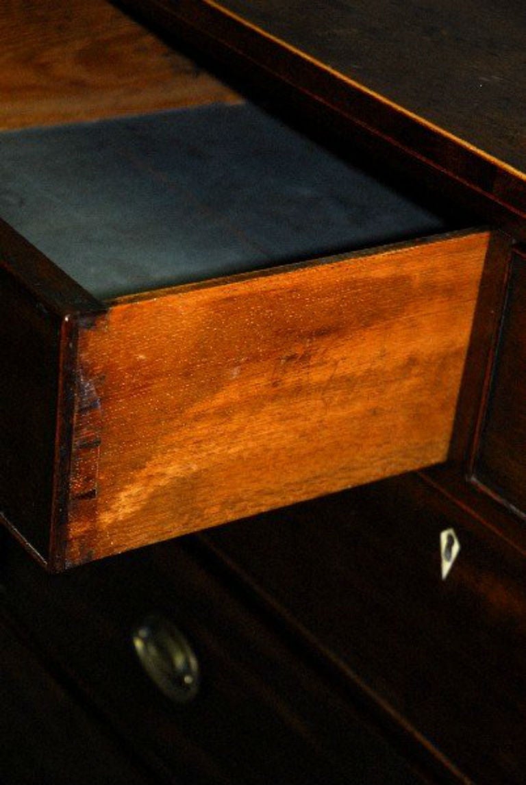 English 18th Century Mahogany Five-Drawer Chest