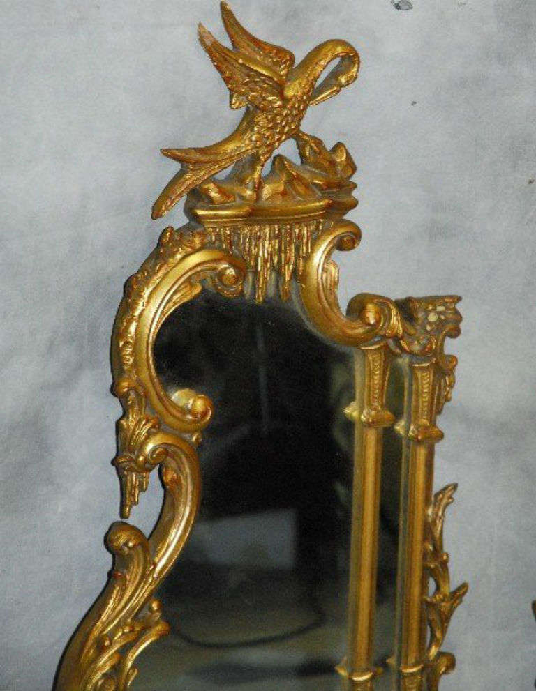 Unknown Pair of Georgian Style Mirrors with Phoenix Birds