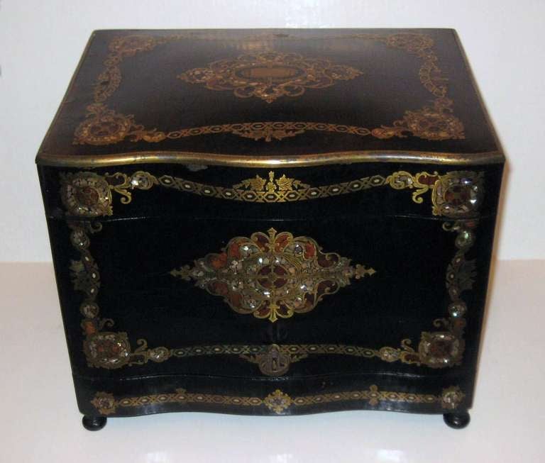 Napoleon III Ebonized Rosewood & Brass and Mother of Pearl Tantalus (K215)