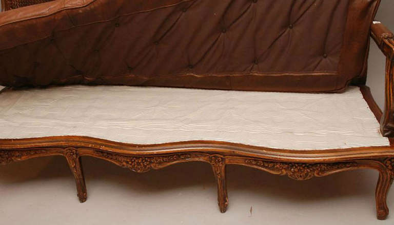 Country 19th c. Provincial French Double Cane Back Settee